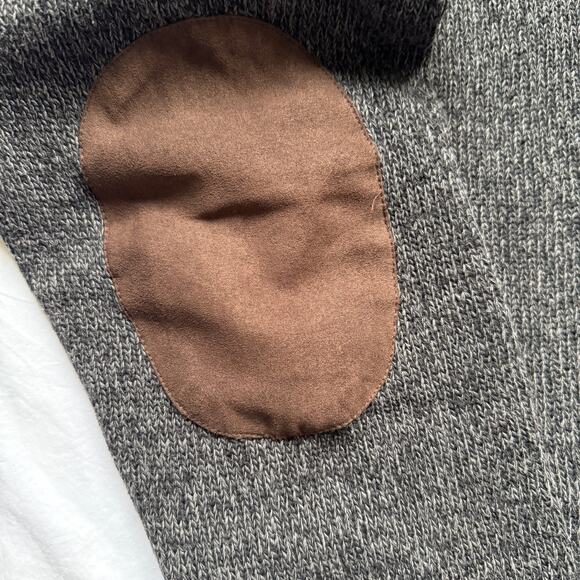 Chaps charcoal grey sweater w/ elbow patches, EUC size xl - Picture 4 of 6